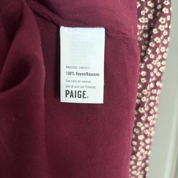 PAIGE Plum Cold Shoulder Drawstring Floral Long Sleeved Mini Dress with Lining - Picture 7 of 7